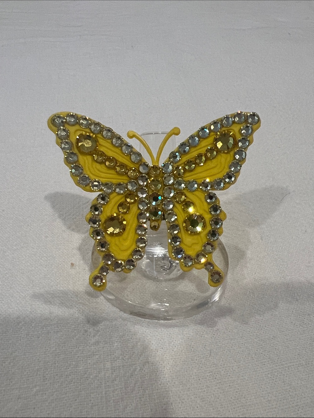 Tarina Tarantino Yellow Crystal Butterfly ring